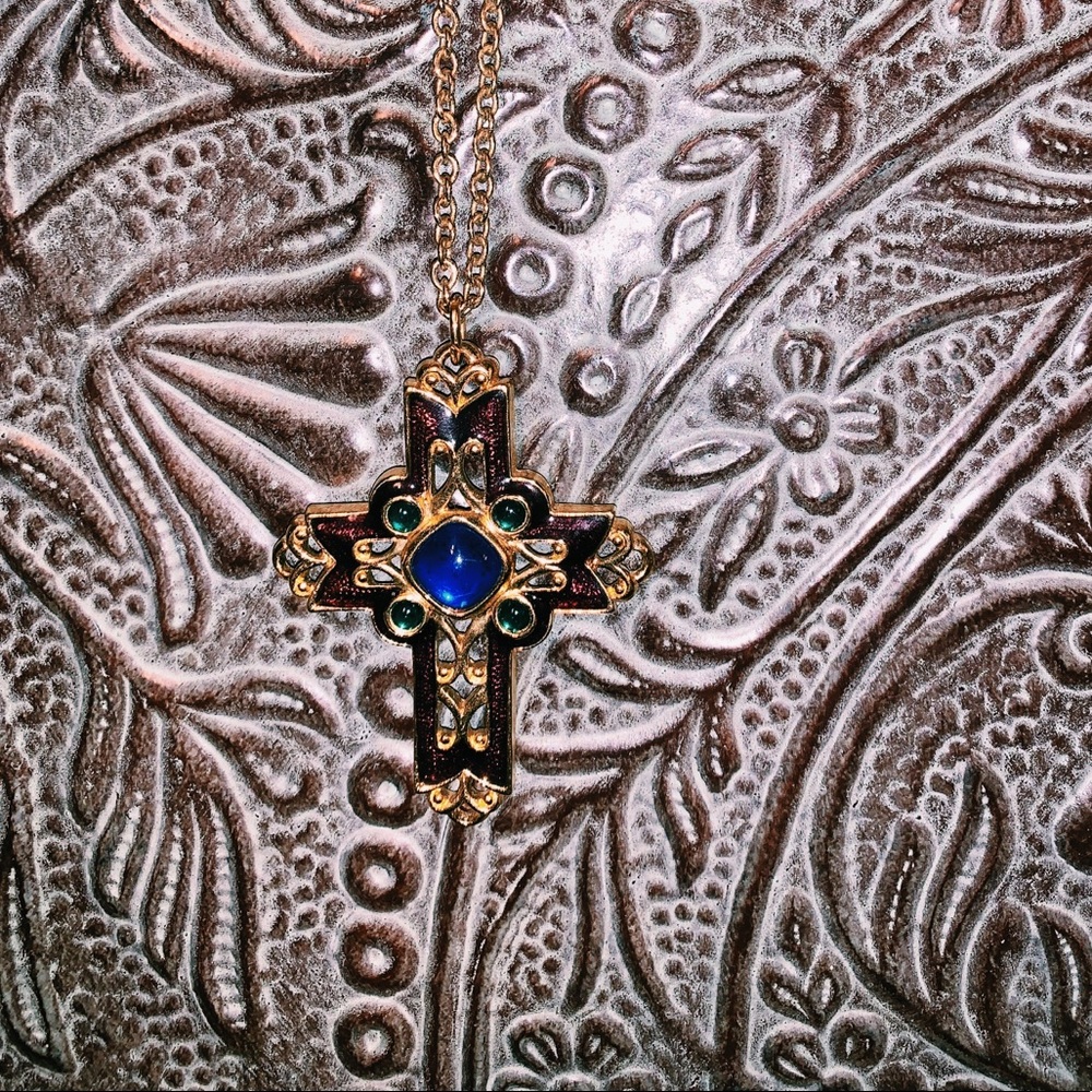 Antique Boho Cross Necklace